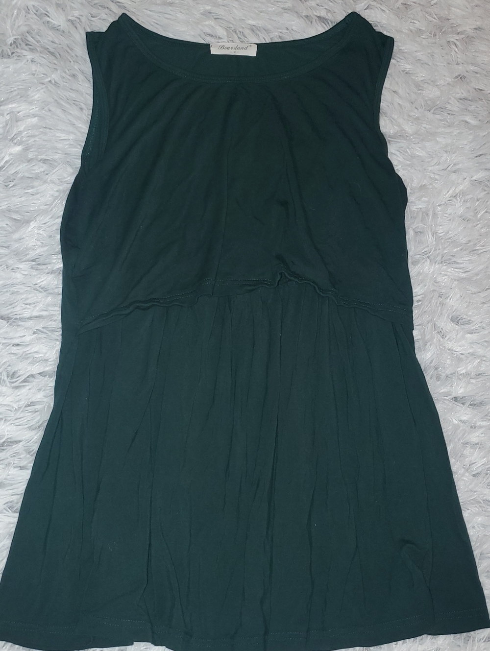 Bearsland Dark Green Sleeveless Nursing/Layered Tank Top